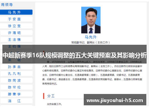 中超新赛季16队规模调整的五大关键预案及其影响分析